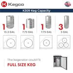 Kegco Black Stainless Steel Keg Dispenser with Tap