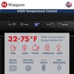 Kegco K309B-1 Black Kegerator with 2 Faucets