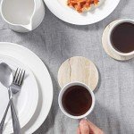 Stylish Black Marble Coasters Set for Drinks