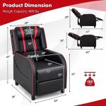 Red Gaming Recliner with Massage and Bluetooth Speaker