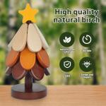 Christmas Tree Wooden Trivets Set of 3