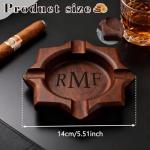 Custom Walnut Cigar Ashtray with Name