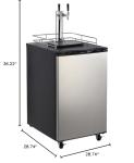 Dual Tap Beer Kegerator with Stainless Steel Finish
