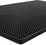 Tebery Black Rubber Bar Spill Mat - 2 Pack
