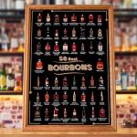 Bourbon Bucket List Scratch-Off Poster for Enthusiasts