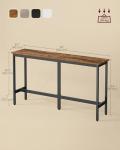 VASAGLE Rustic Industrial Bar Table with Metal Frame