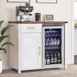 GDLF Mini Fridge Coffee Bar and Liquor Cabinet