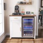 GDLF Mini Fridge Coffee Bar and Liquor Cabinet