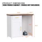 GDLF Mini Fridge Coffee Bar and Liquor Cabinet