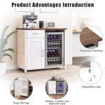 GDLF Mini Fridge Coffee Bar and Liquor Cabinet