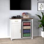 GDLF Mini Fridge Coffee Bar and Liquor Cabinet