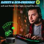 POSSHE 3D Poker Night Light with Color Change