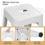 Set of 4 White Industrial Bar Stools