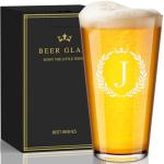 Custom Monogrammed Beer Glasses for Men