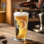 Custom Monogrammed Beer Glasses for Men
