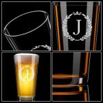 Custom Monogrammed Beer Glasses for Men