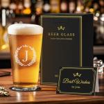 Custom Monogrammed Beer Glasses for Men