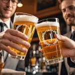 Custom Monogrammed Beer Glasses for Men