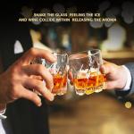 Spinning Whiskey Glasses Set of 2, 10 oz