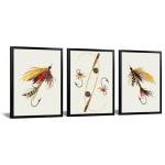 Framed Fishing Lure Wall Art Set – 3 Pieces