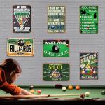 Funny Billiards Metal Tin Sign for Man Cave