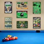 Funny Billiards Metal Tin Sign for Man Cave
