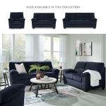 Blue Manual Rocker Recliner with Pillow-Top Arms