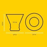 Set of 4 Stemless Martini Glasses 8.5oz