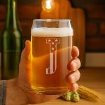 Personalized Monogram Beer Glasses for Men