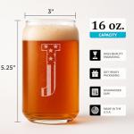 Personalized Monogram Beer Glasses for Men