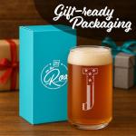 Personalized Monogram Beer Glasses for Men