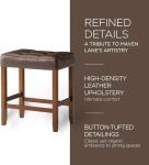 Set of 2 Backless Counter Stools in Walnut