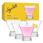 Set of 4 Stemless Martini Glasses 8.5oz