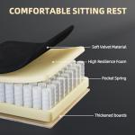 Ergonomic Velvet Gaming Chair with Footrest and Massager