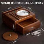 Wooden Cigar Ashtray with Gift Box for Men
