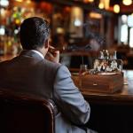 Wooden Cigar Ashtray with Gift Box for Men