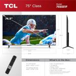 TCL 75-Inch 4K Smart TV with Dolby Atmos