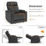 MCombo Oversized Power Recliner with LED Light