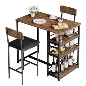 Space-Saving Bar Table Set for Two