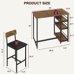 Space-Saving Bar Table Set for Two