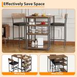 Space-Saving Bar Table Set for Two