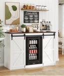 Farmhouse Coffee Bar with Mini Fridge Space