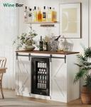 Farmhouse Coffee Bar with Mini Fridge Space