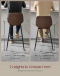 Set of 2 Ergonomic Counter Height Bar Stools