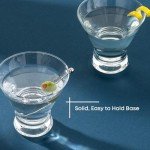 Set of 4 Stemless Martini Glasses 8.5oz