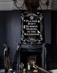 Please Don't Summon Demons Bathroom Wall Sign