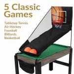Sunnydaze 5-in-1 Multi-Game Table for Fun