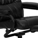 Black LeatherSwivel Recliner Chair and Ottoman Set