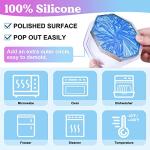 18-Piece Silicone Resin Coaster Molds Set