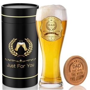 Personalized Beer Glass Set for Dad Gifts